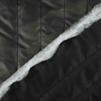 Bekleidungsstoff Steppstoff Camouflage schwarz olivgrün schlamm 1.35m