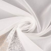 Gardinenstoff Gardinenstores Stickerei Voile Blätter Bäumchen raumho