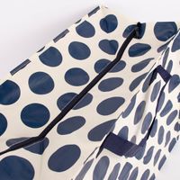 XXL Shopper Punkte aus recyceltem Material weiß blau 55x48x28cm