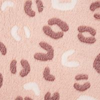 Wellness Fleece Leopardenmuster rosa weiß beere 1.45m