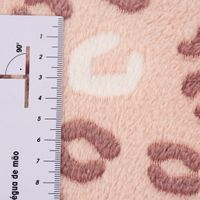 Wellness Fleece Leopardenmuster rosa weiß beere 1.45m
