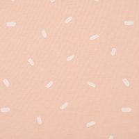 Baumwolljersey Jersey Konfetti Punkte Striche rosa wollweiß 1.50m