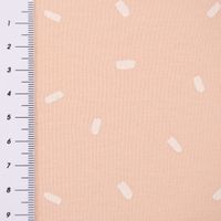 Baumwolljersey Jersey Konfetti Punkte Striche rosa wollweiß 1.50m