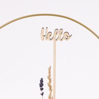 Rico Design Holzstecker Hello natur 22x5cm