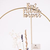 Rico Design Holzstecker Best Friends forever natur 25.5x7cm