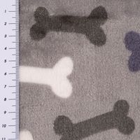 Wellness Fleece Knochen grau blau weiß 1.5m Breite