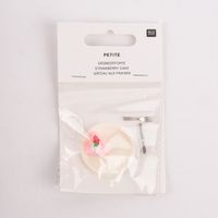 Rico Design Miniatur Set Erdbeertorte weiß rosa silberfarbig