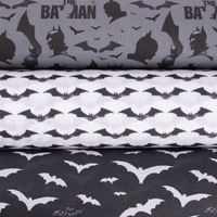 Baumwollstoff Popeline Digitaldr. The Batman™© Dark Hero Fledermäuse