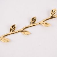 Rico Design Band Geschenkband Blätter goldfarbig 10m