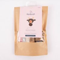 HardiCraft Häkelset für Mini Rentier braun hellbraun rot mehrteilig