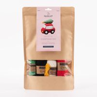 HardiCraft Häkelset für Weihnachtsauto rot weiß grün mehrteilig