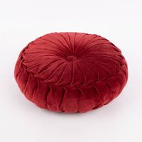 Kissen Samtkissen rund bordeaux rot 40x12cm