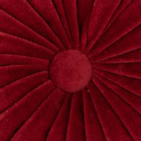 Kissen Samtkissen rund bordeaux rot 40x12cm
