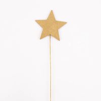 Rico Design Deko Stecker Stern Holz goldfarbig 28x6cm (HxB)