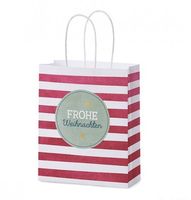 81888-La-Vida-Geschenktuete-Frohe-Weihnachten-Streifen-Sterne-weiss-rot-mint-18x22x8cm-991112.jpg La Vida Geschenktüte Frohe Weihnachten Streifen Sterne weiß rot mint 18x22x8cm