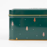 Grafik Werkstatt Keksdose Zeit für Weihnachten Punkte Tannenbaum dunkelgrün weiß 16x16x7cm