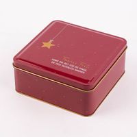 Grafik Werkstatt Keksdose Frohes Fest Stern dunkelrot goldfarbig 16x16x7cm