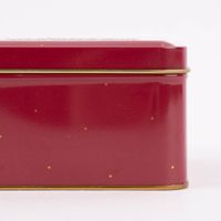 Grafik Werkstatt Keksdose Frohes Fest Stern dunkelrot goldfarbig 16x16x7cm