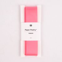 Rico Design Satinband einfarbig 25mm neonpink 3 Meter