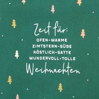 Grafik Werkstatt Schürze verstellbar Zeit für Weihnachten Tannenbäume dunkelgrün 66x85cm