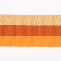 Gurtband doppelseitig robust für Taschen gestreift orange 40mm breit