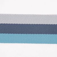 Gurtband doppelseitig robust für Taschen gestreift blau 40mm breit
