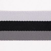 Gurtband doppelseitig robust für Taschen gestreift grau 40mm breit