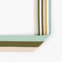 Gurtband doppelseitig robust für Taschen gestreift grün 40mm breit