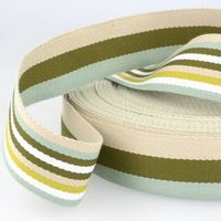 Gurtband doppelseitig robust für Taschen gestreift grün 40mm breit