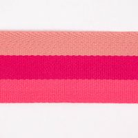 Gurtband doppelseitig robust für Taschen gestreift pink 40mm breit
