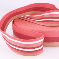 Gurtband doppelseitig robust für Taschen gestreift pink 40mm breit