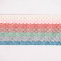 Gurtband robust für Taschen gestreift smokey pastell 40mm breit