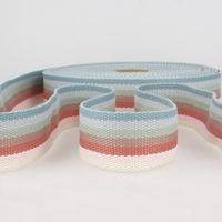 Gurtband robust für Taschen gestreift smokey pastell 40mm breit
