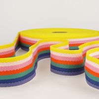 Gurtband robust für Taschen gestreift multicolor 40mm breit