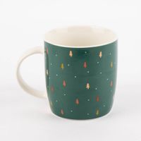 Grafik Werkstatt Tasse Zeit für Weihnachten Tannenbäume dunkelgrün 300ml