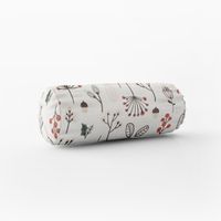 SCHÖNER LEBEN. Kissenhülle Weihnachten Blumen Beeren Eicheln ecru sch