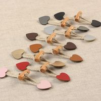 Knebelverschluß Herz für Kinder schwarz natur 2.4x10cm