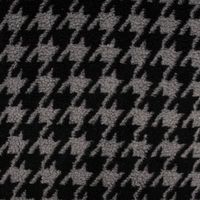 Fellimitat Kunstfell Teddyplüsch Hahnentritt grau schwarz 1.45m