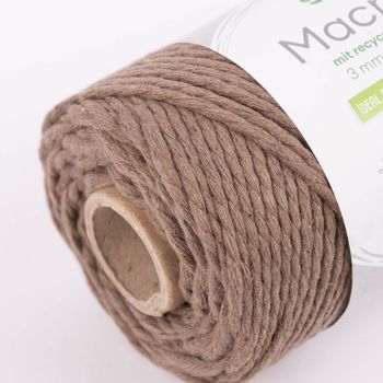 Makramee Kordel recycelte Baumwolle 3mm 95m 330g verschiedene