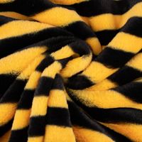 Fellimitat Kunstfell kuschelweich Streifen gelb schwarz 1.5m Breite