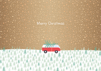 Grafik Werkstatt Doppelkarte Merry Christmas goldfarbig weiß 12x17cm