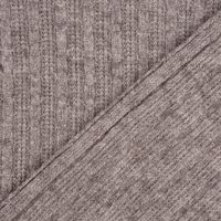 Bekleidungsstoff leichter Viskose Strickstoff fegerippt taupe meliert