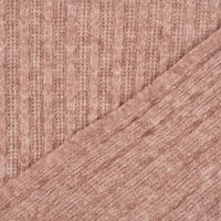 Bekleidungsstoff leichter Viskose Strickstoff fegerippt braun meliert
