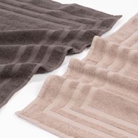 Badematte Bio Baumwolle einfarbig taupe 45x70cm