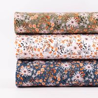 Sweatstoff Digitaldruck Aquarell Blumen khaki orange rosa 1.45m