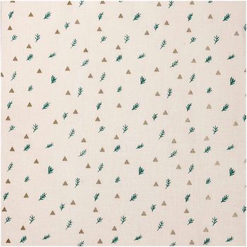 Rico Design Baumwollstoff Druckstoff Zweige ecru gold 50x140cm
