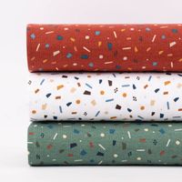 Jersey Rippjersey bedruckt Konfetti Tupfen Striche altgrün braun blau