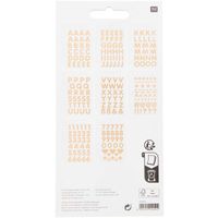 Rico Design Stickerblock Alphabet Kraftpapier weiß natur 16 Blatt