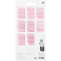 Rico Design Stickerblock Alphabet Neon rot pink 16 Blatt