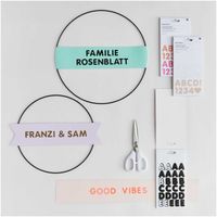 Rico Design Stickerblock Alphabet Neon rot pink 16 Blatt